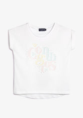 T-shirt Bianca con Strass