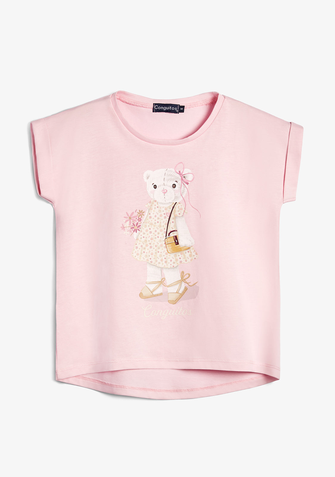 T-shirt Rose Ourson Fleuri