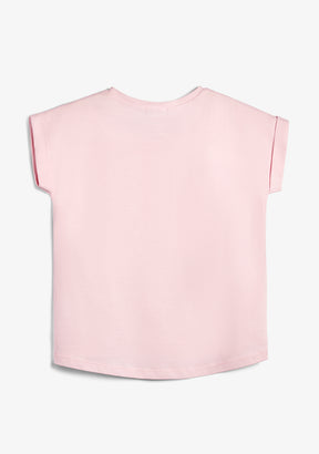 Camiseta Rosa Urso com Flores