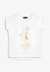 White Flower Bear T-Shirt