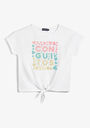 White Color Brand T-Shirt