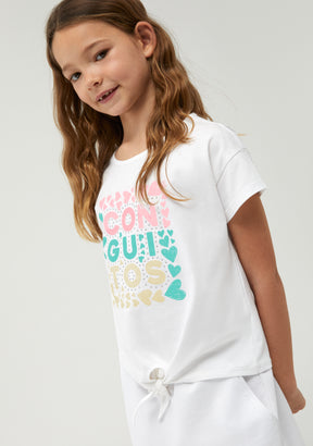 White Color Brand T-Shirt