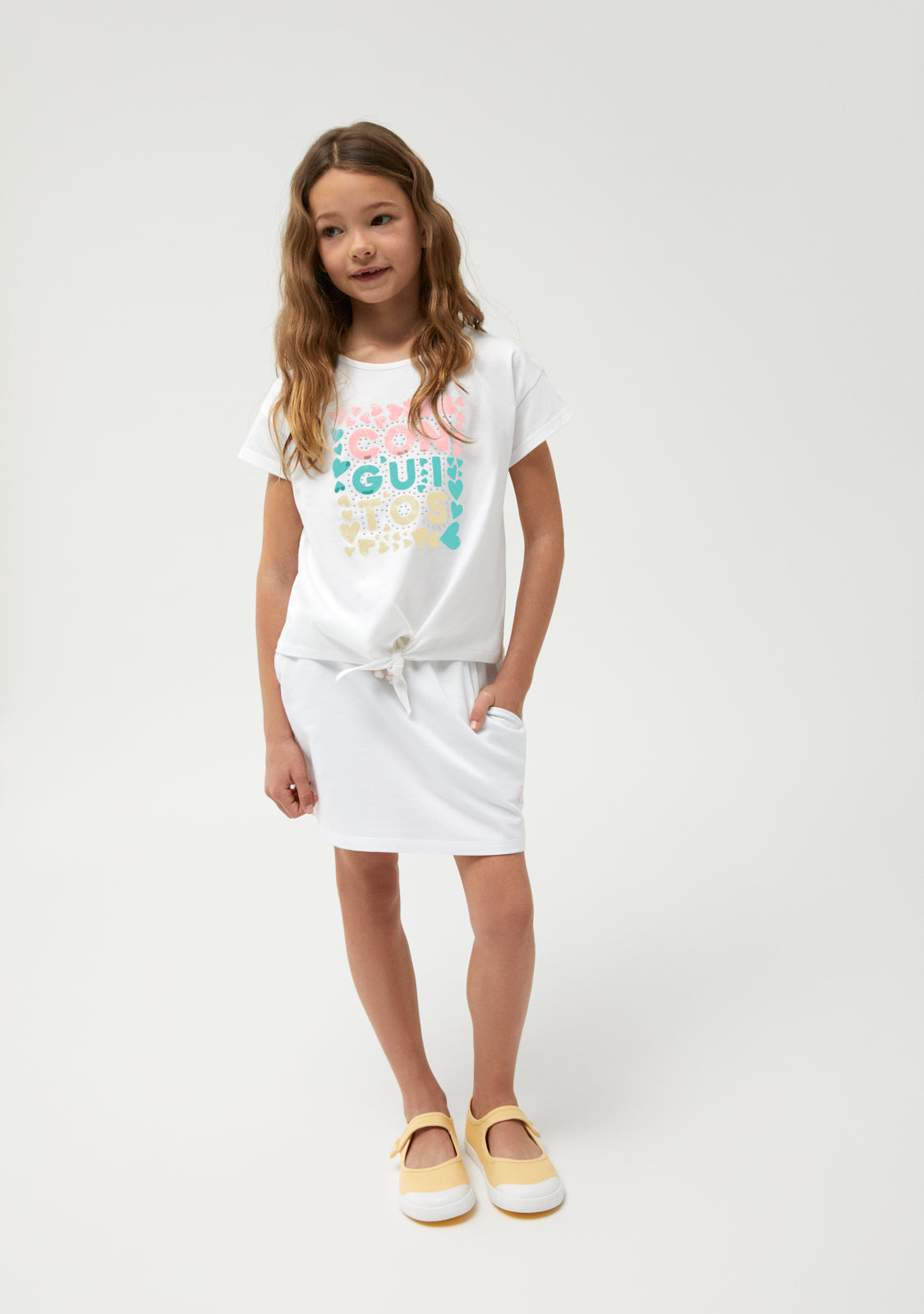 White Color Brand T-Shirt