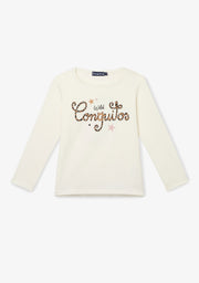 Camiseta Blanca Manga Larga Conguitos