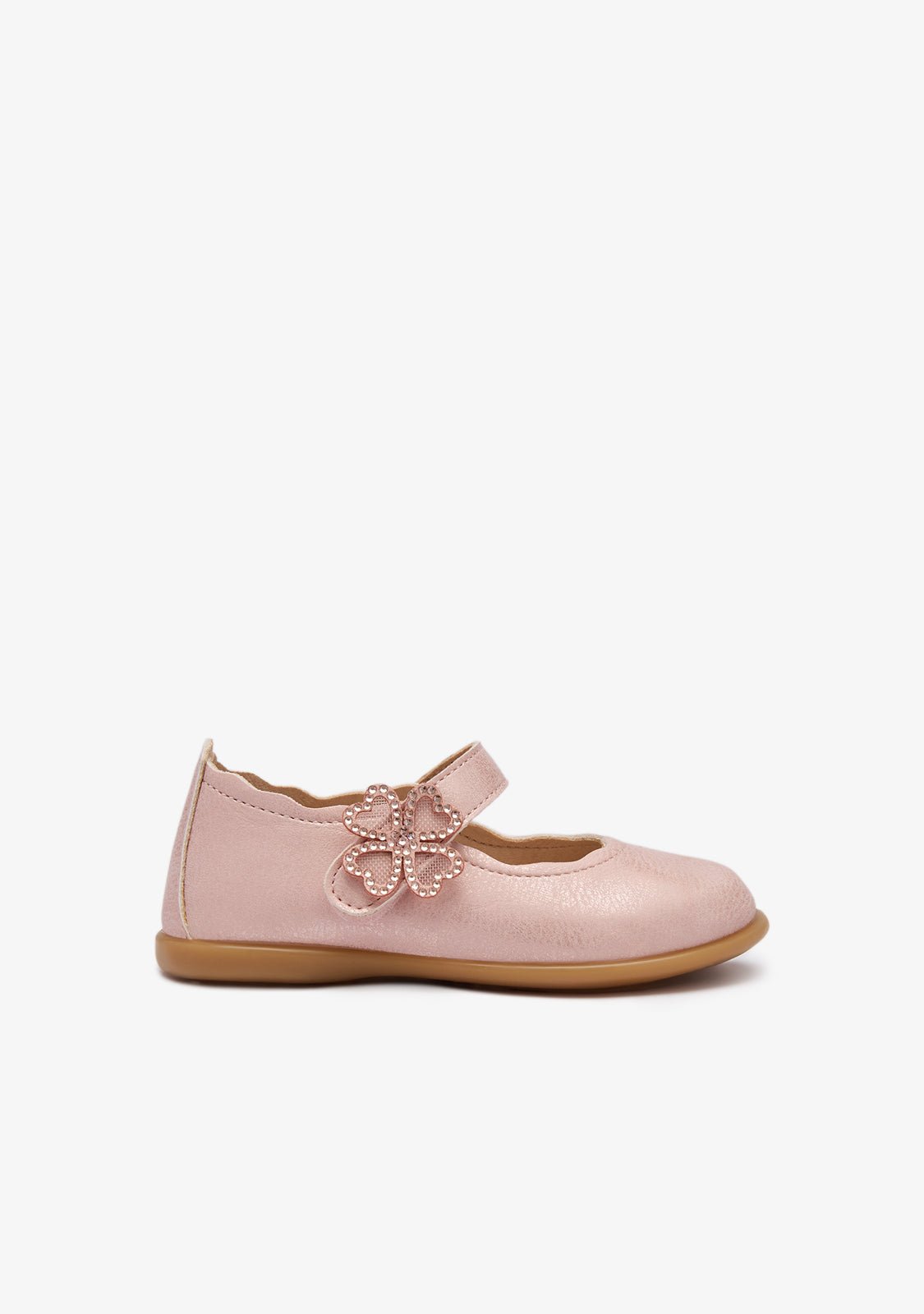 Pink Shine Hearts Baby Ballerinas