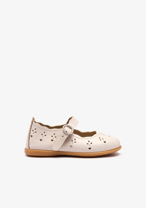 Sabrinas bege laváveis para bebé com flores