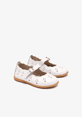 Ballerines Bébé Lavables Fleurs Blanches