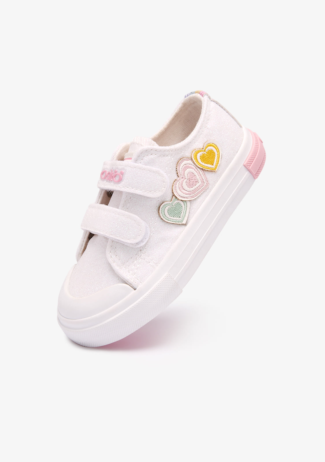 Multi Glitter Hearts Baby Sneakers