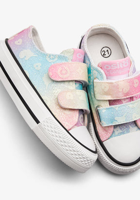 Unicorn Glitter Straps Low Sneakers