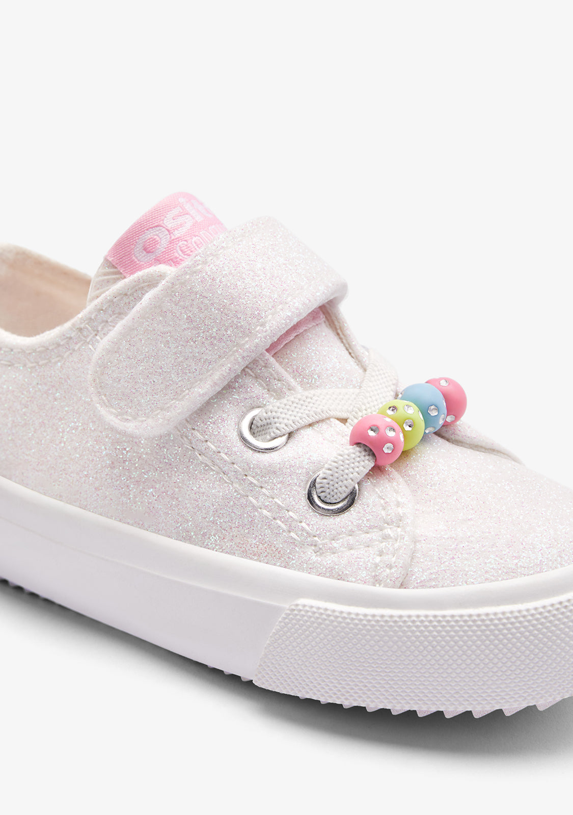 Zapatillas Bajas Glitter Blancas