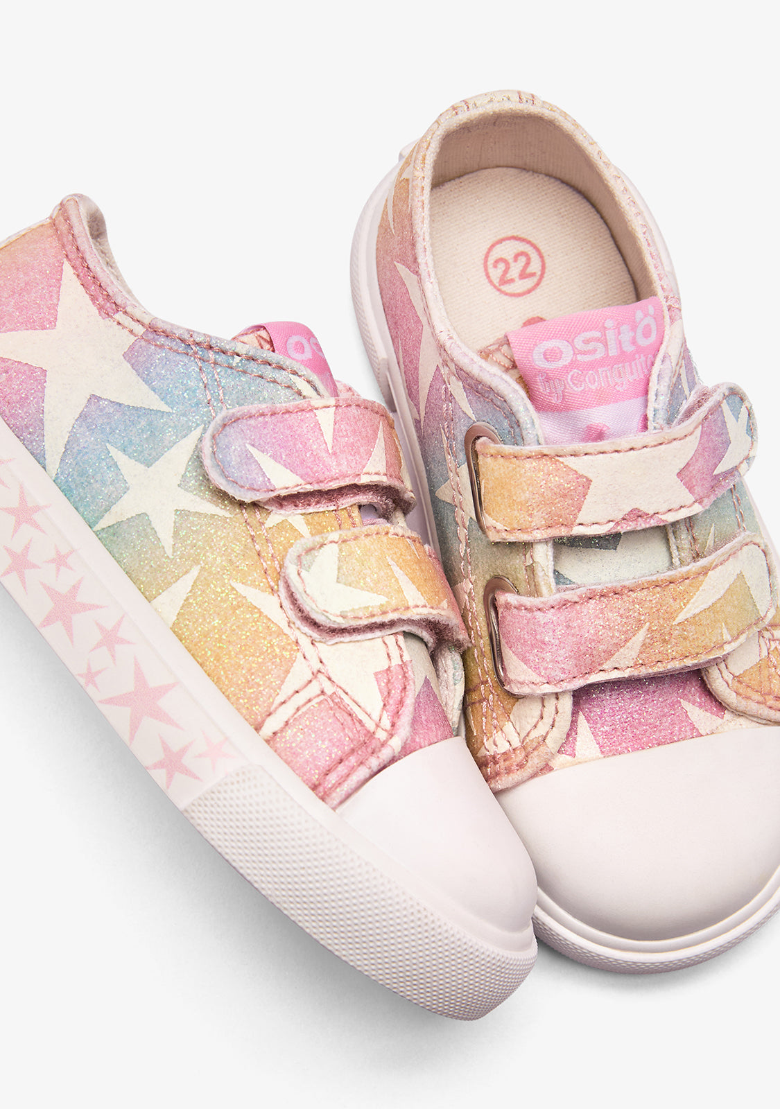 Multi Star Glow  Baby Sneakers