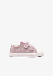 Rosa Glitzer-Canvas-Baby-Sneaker