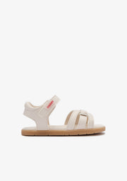 Sandálias Barefoot Goflex Bege Brilhantes