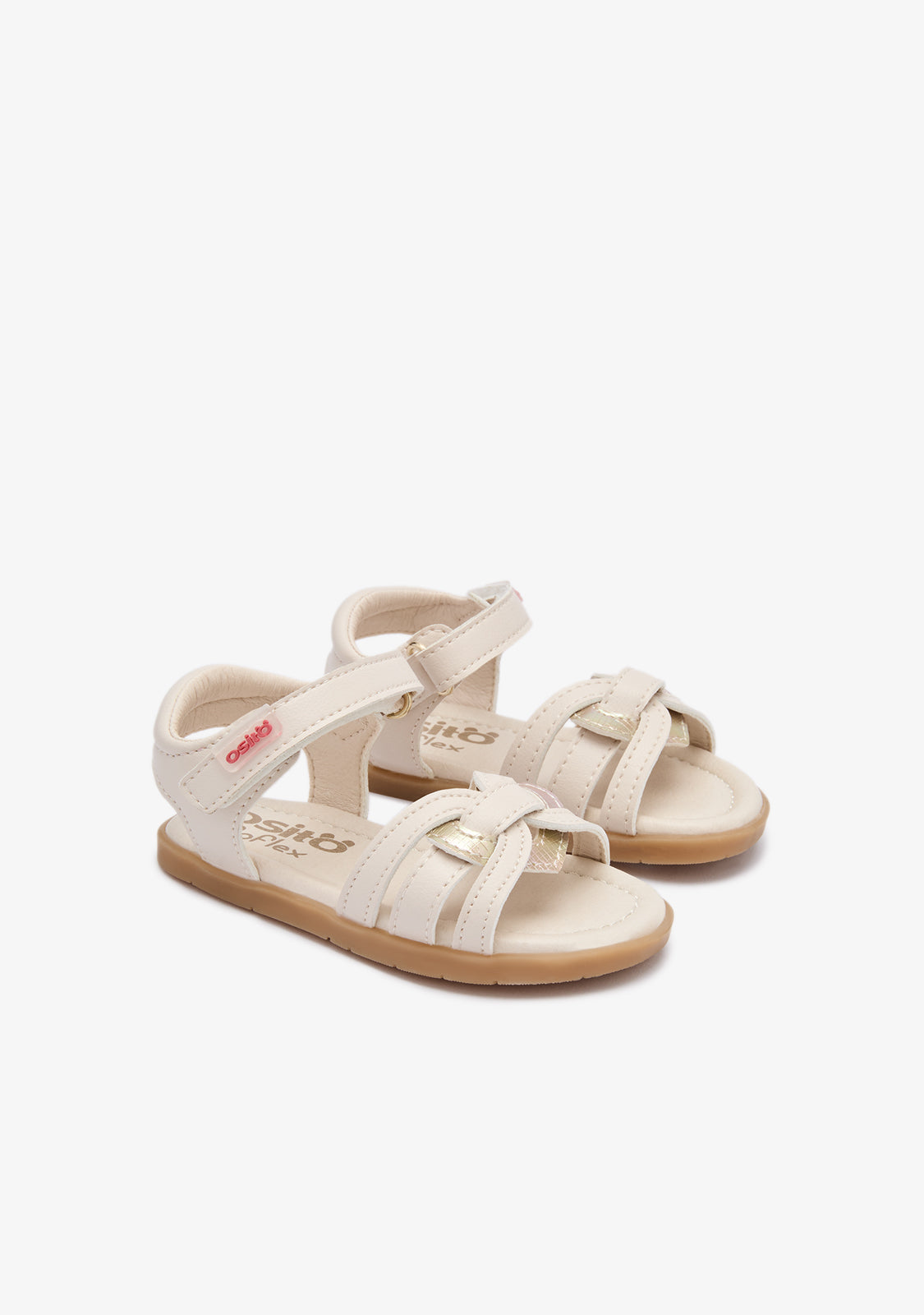 Sandalias Barefoot Goflex Brillantes Beige