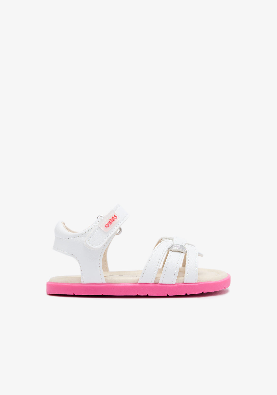White Pink Barefoot Goflex Baby Sandals