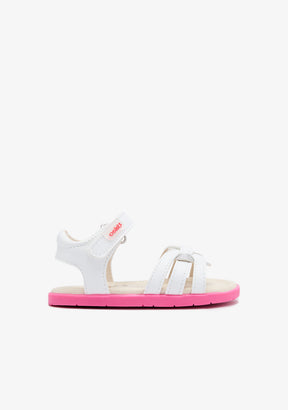 Sandales bébé Barefoot Goflex blanc rose