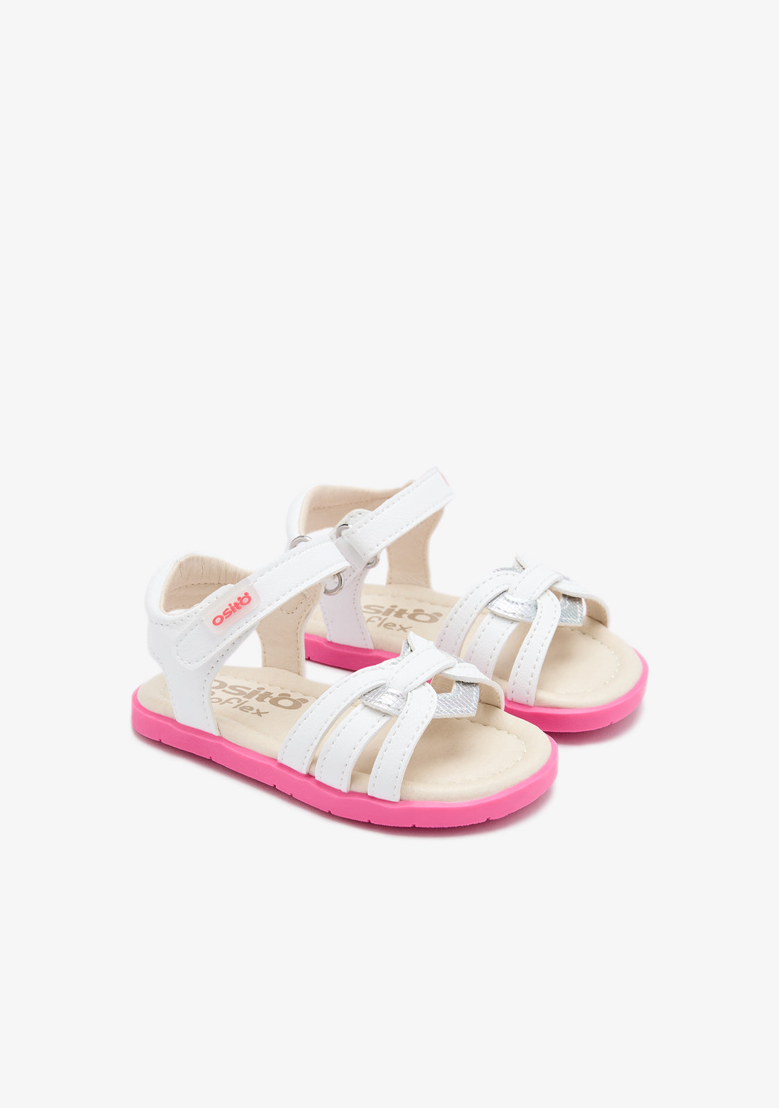 Sandalias Barefoot Goflex Rosas / Blancas Bebé
