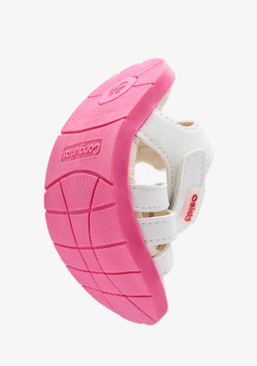 Sandales bébé Barefoot Goflex blanc rose