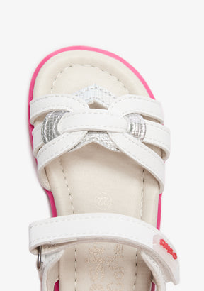 Sandales bébé Barefoot Goflex blanc rose