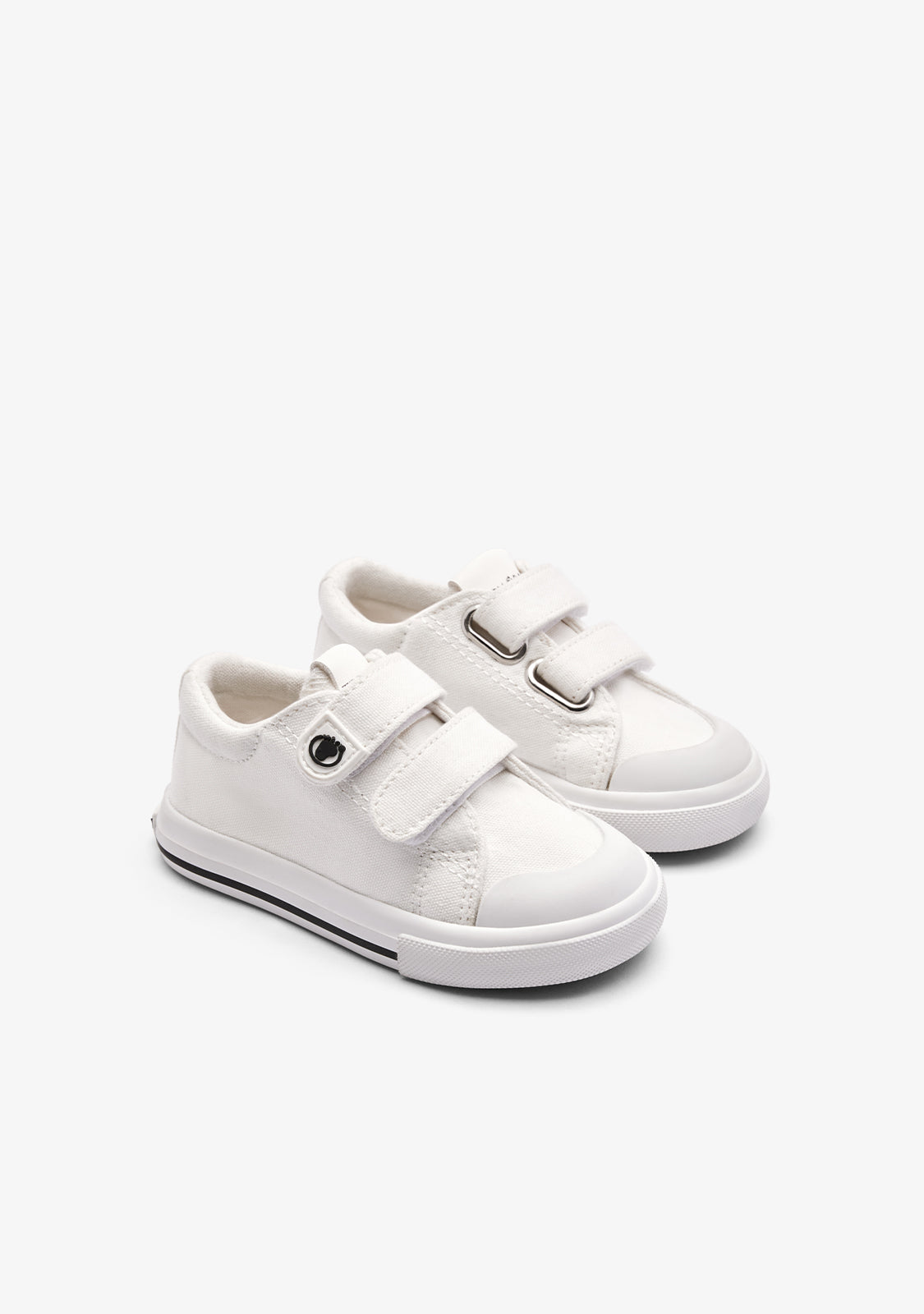 Sneakers Rispettose in Tela Bianca Basic