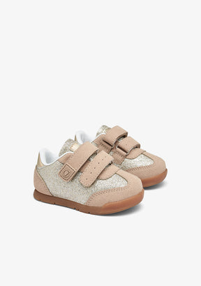 Zapatillas Barefoot de Bebé Glitter Dorado