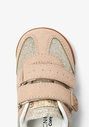 Zapatillas Barefoot de Bebé Glitter Dorado
