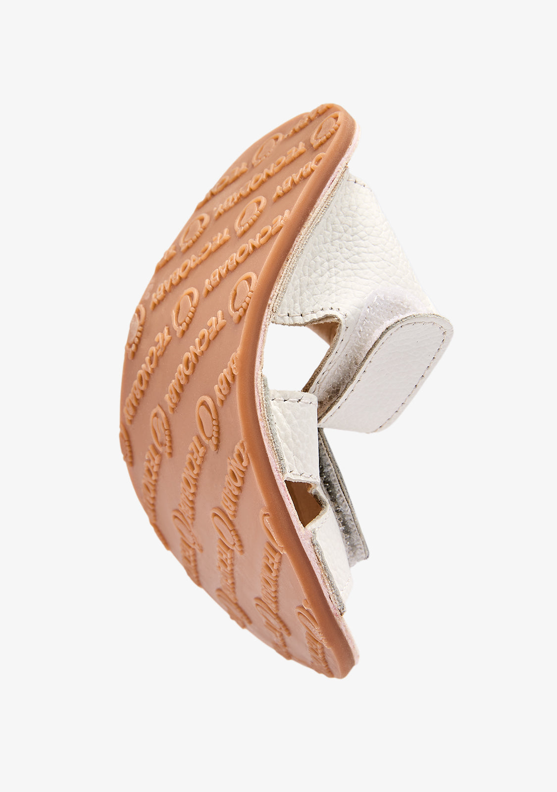 Sandali barefoot bianchi con fiore per neonato