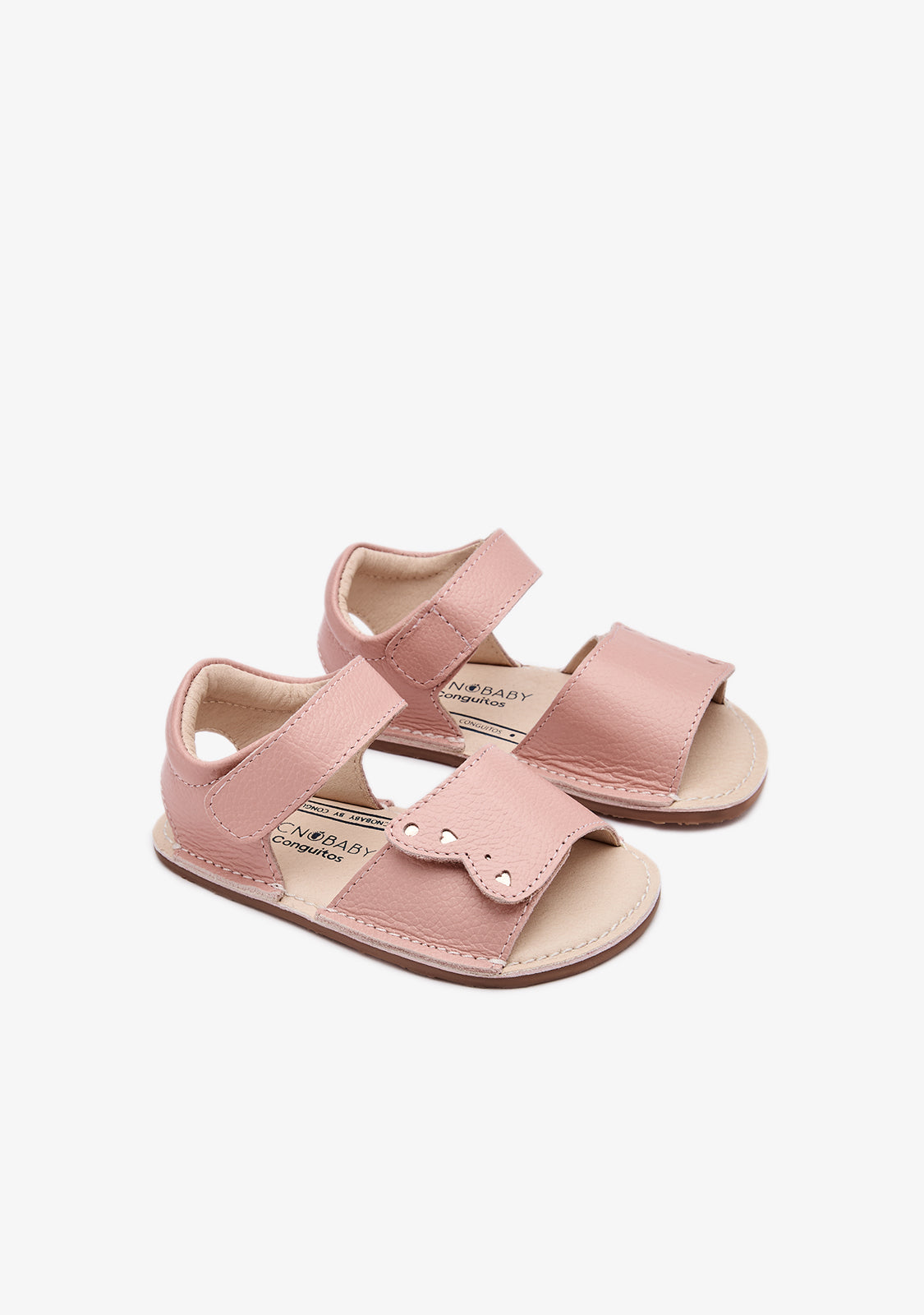 Sandalias Barefoot Corazones Rosas