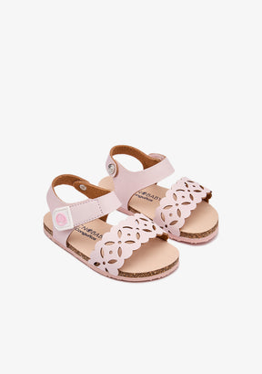 Pink Flower Cut Out Barefoot Sandals