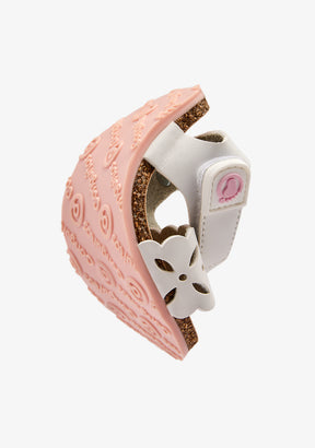 White Flower Cut Out Barefoot Sandals