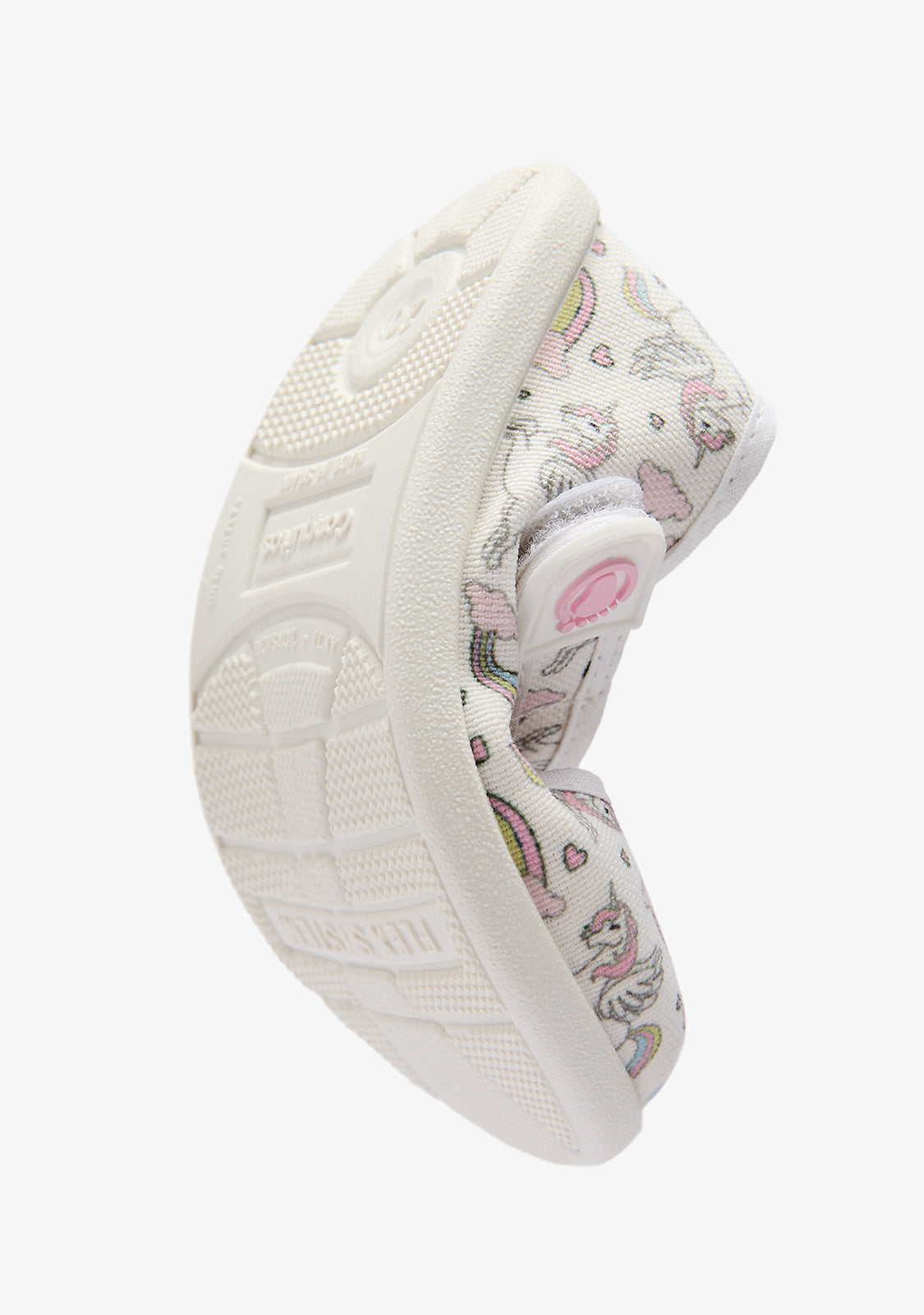 Baby´s Rainbow Unicorn Canvas Barefoot Mary Janes