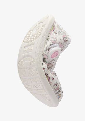 Baby´s Rainbow Unicorn Canvas Barefoot Mary Janes