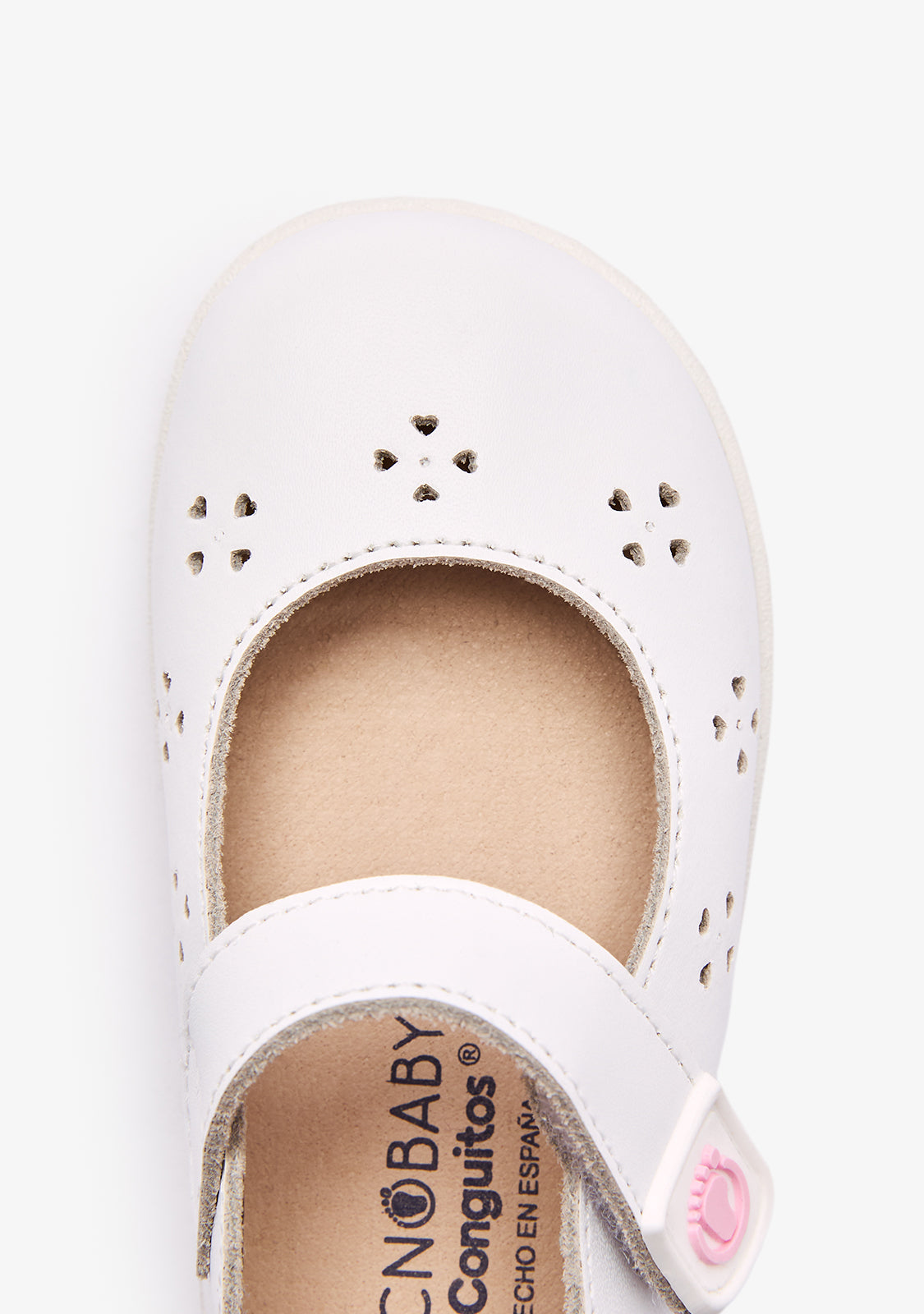 Mary Jane Bianche Bambino Barefoot Cuori