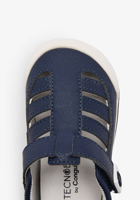 Sandali da neonato Barefoot blu navy