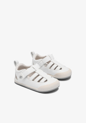 Sandali bianchi Barefoot per neonati