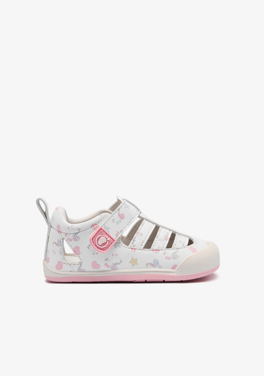 Baby Barefoot Sandals with Unicorn Print