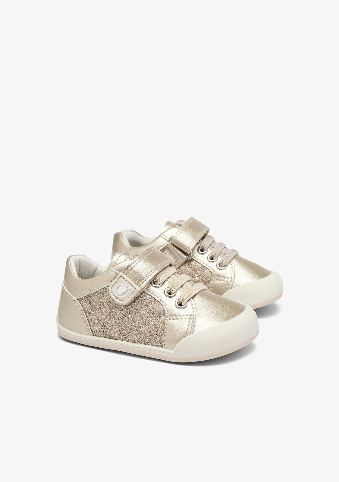 Gold Glitter Barefoot Sneakers