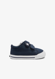 Baskets bébé Barefoot en toile bleu marine