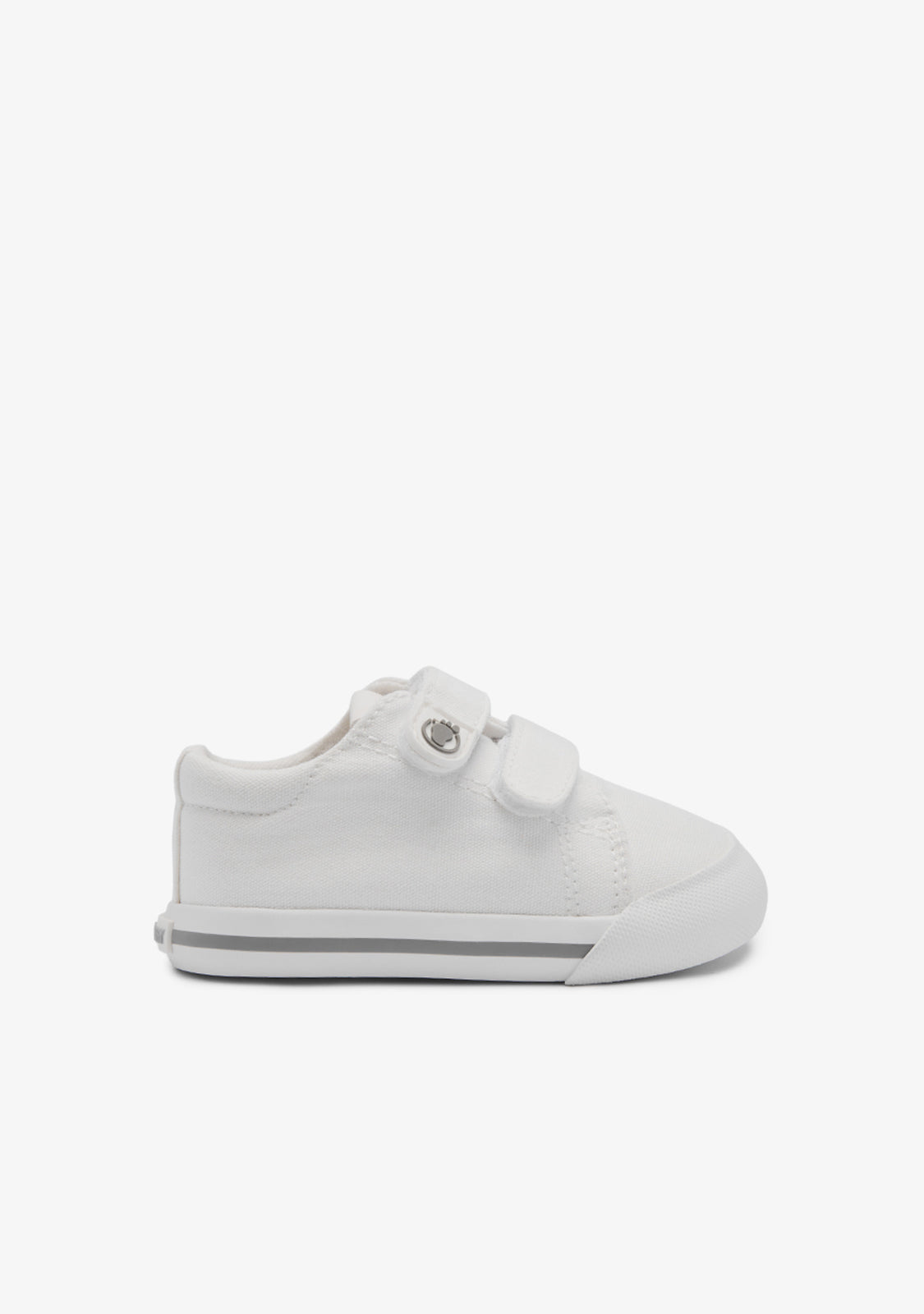Off White Canvas Barefoot Sneakers