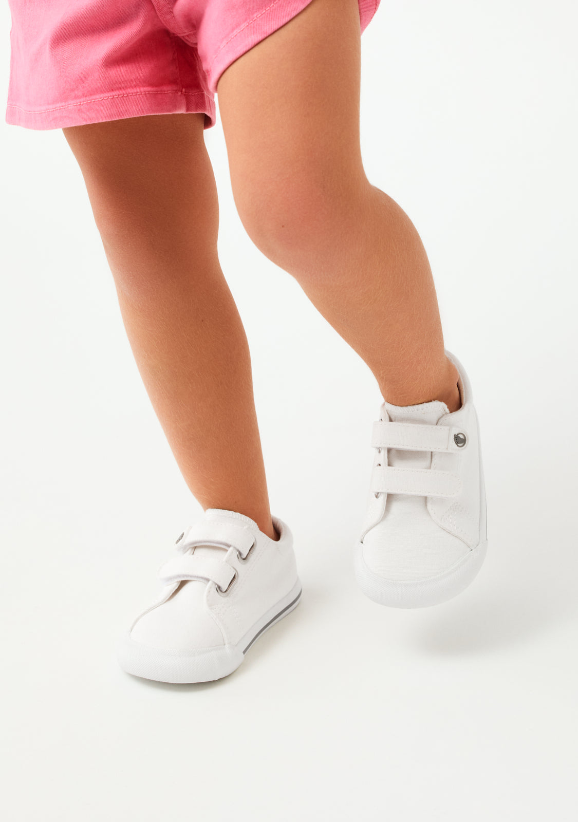 Off White Canvas Barefoot Sneakers