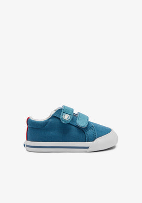 Blue Canvas Barefoot Sneakers