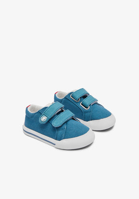 Blue Canvas Barefoot Sneakers