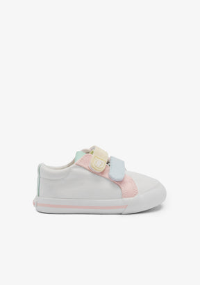 Zapatillas Barefoot Blancas Detalles Multicolor