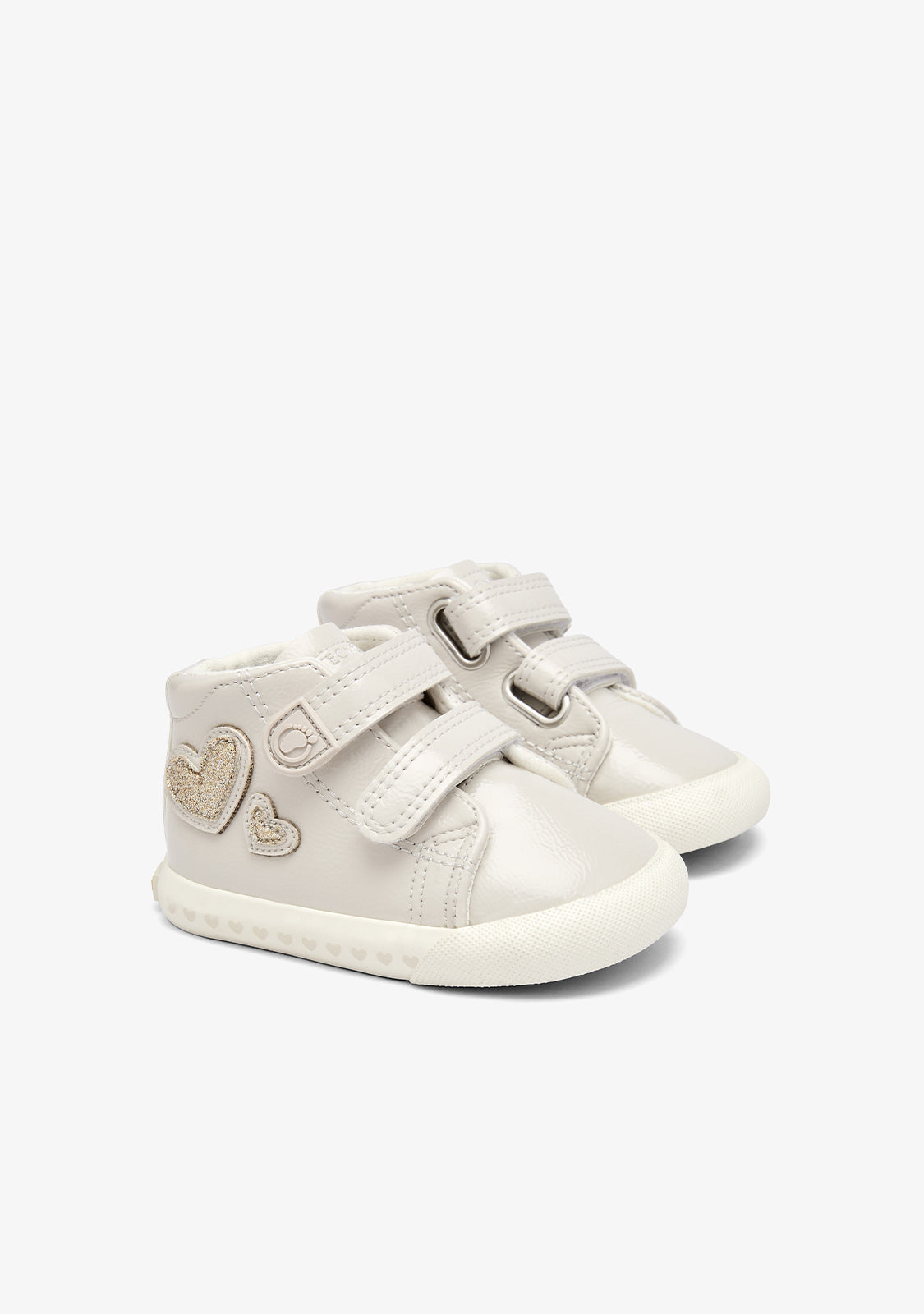 Barefoot High-Top-Sneakers Beige Herzen