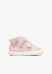 Tênis de cano alto barefoot bege rosa