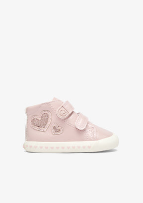 Barefoot High-Top Sneakers Beige Pink