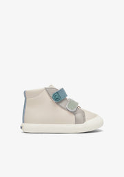 Sapatilhas de Cano Alto Barefoot Bege e Azul