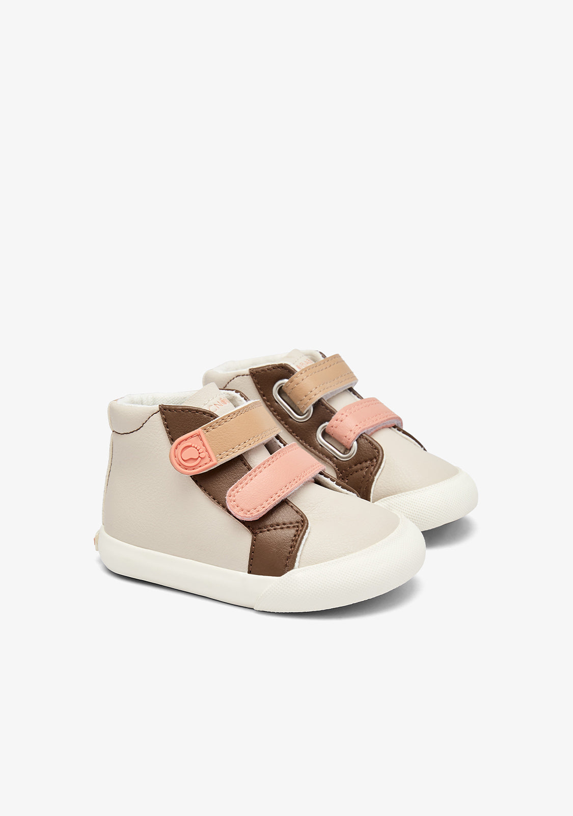 Barefoot High-Top Sneakers Beige Multicolor