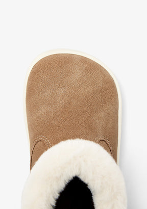 Botas barefoot castanhas com pelo
