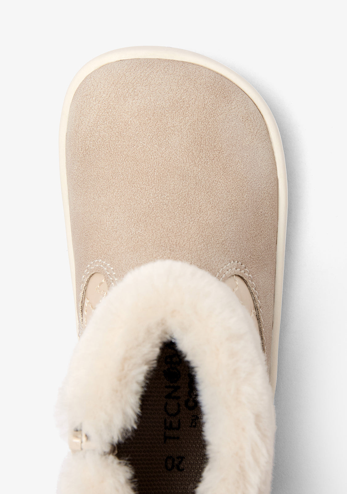 Botas barefoot bege com pelo e estrelas